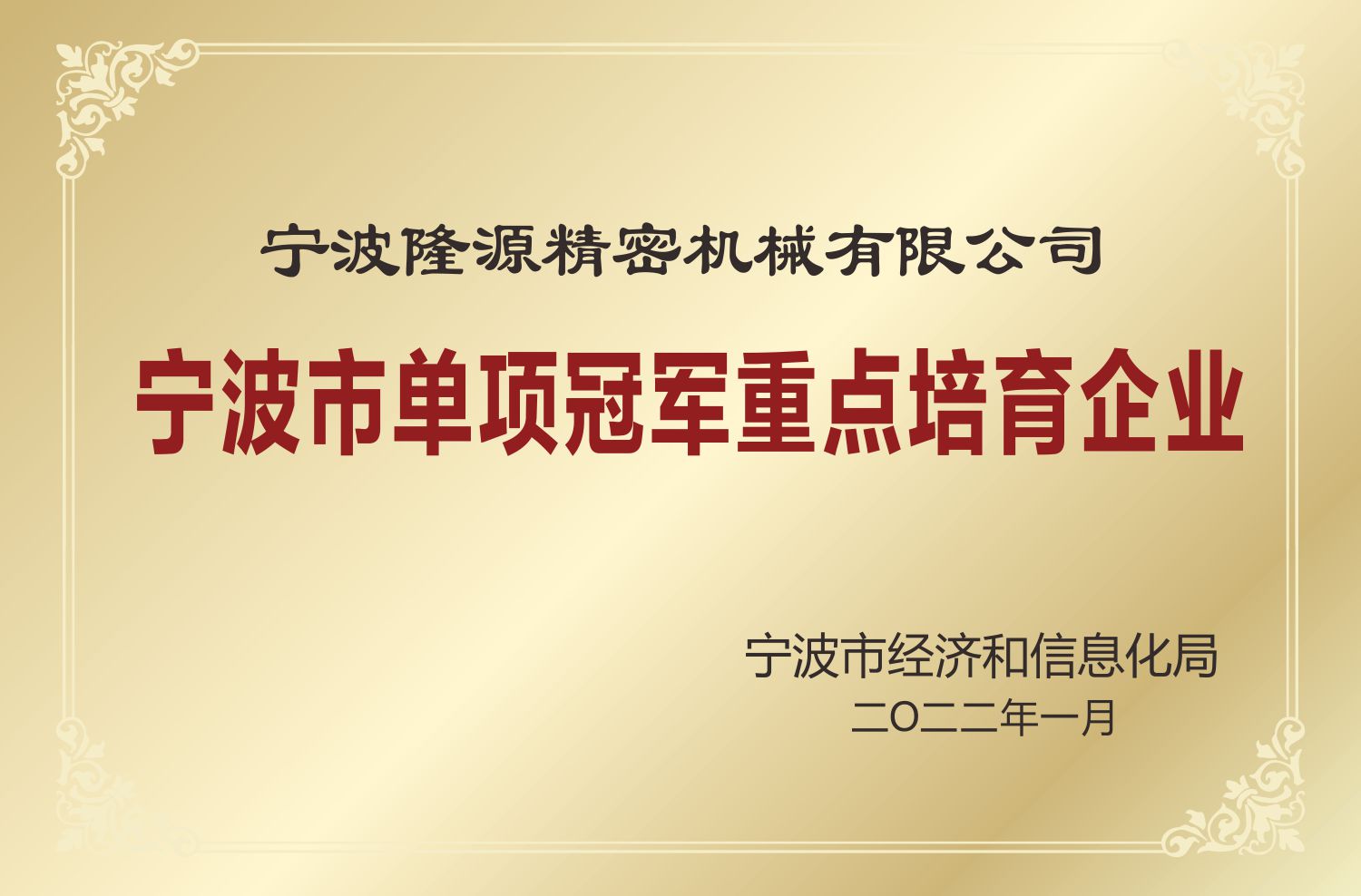 Key cultivation enterprise of Ningbo ind